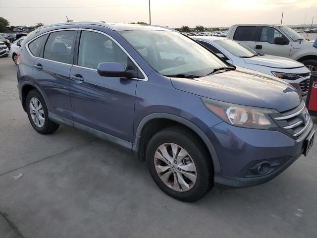 2HKRM4H79EH612535 - 2014 HONDA CR-V EXL BLUE photo 4