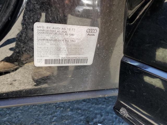 WA1WKAFP8CA070496 - 2012 AUDI Q5 PRESTIGE BLACK photo 10