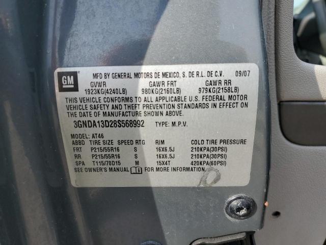 3GNDA13D28S568992 - 2008 CHEVROLET HHR LS 灰色 照片 13