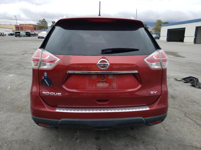 KNMAT2MT6GP617724 - 2016 NISSAN ROGUE S RED photo 6