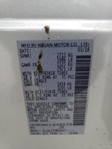 5N1DR2MN4JC648039 - 2018 NISSAN PATHFINDER S GRAY photo 13