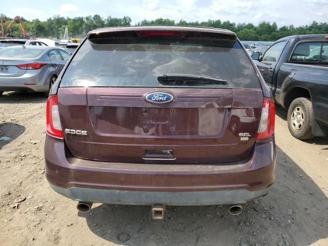 2FMDK4JC6BBA59594 - 2011 FORD EDGE SEL MAROON photo 6