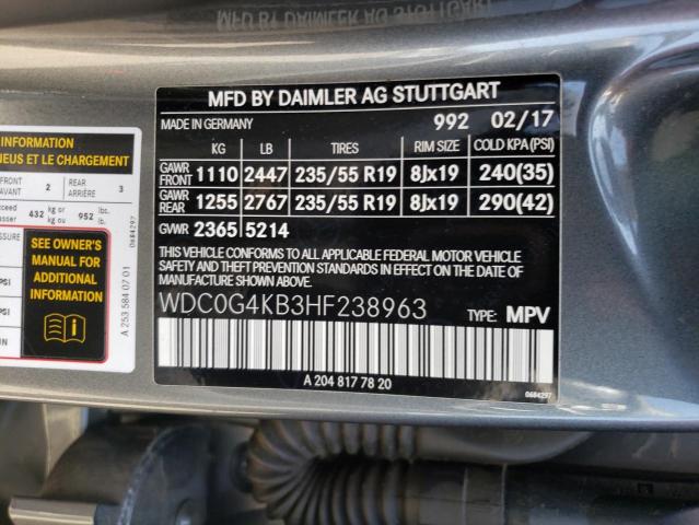 WDC0G4KB3HF238963 - 2017 MERCEDES-BENZ GLC 300 4MATIC GRAY photo 13