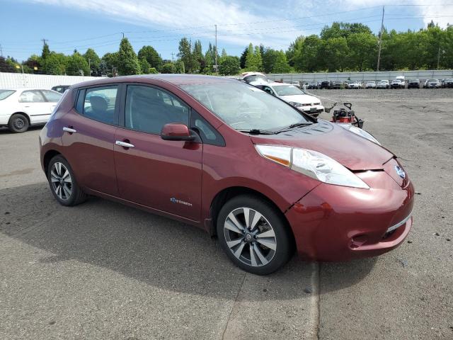 1N4BZ0CP6HC307017 - 2017 NISSAN LEAF S RED photo 4