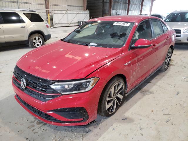 3VW6T7BU5KM184682 - 2019 VOLKSWAGEN JETTA GLI RED photo 2