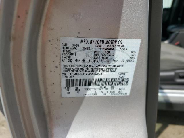 1FMCU93176KA75863 - 2006 FORD ESCAPE XLT SILVER photo 13