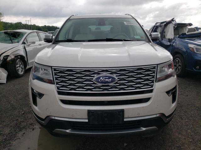 1FM5K8HT0JGB48702 - 2018 FORD EXPLORER PLATINUM WHITE photo 5