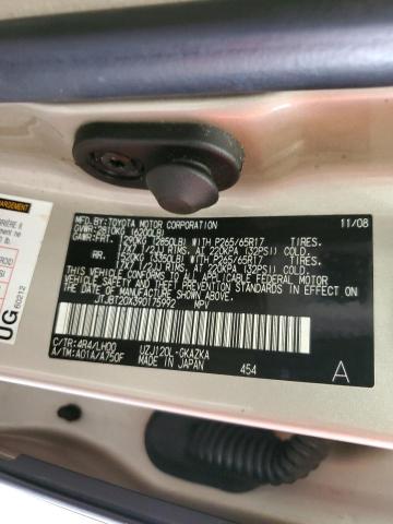 JTJBT20X390175992 - 2009 LEXUS GX 470 TAN photo 13