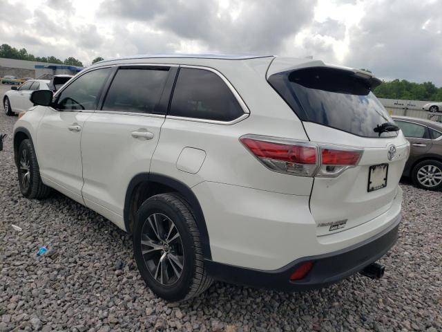 5TDKKRFH3GS170820 - 2016 TOYOTA HIGHLANDER XLE 白色 照片 2
