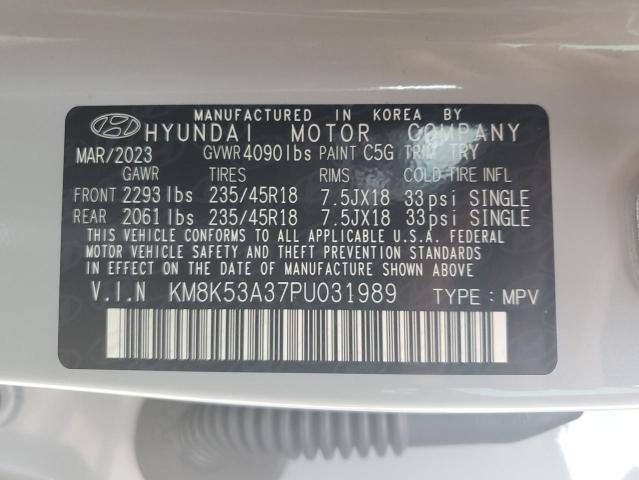 KM8K53A37PU031989 - 2023 HYUNDAI KONA LIMITED GRAY photo 12