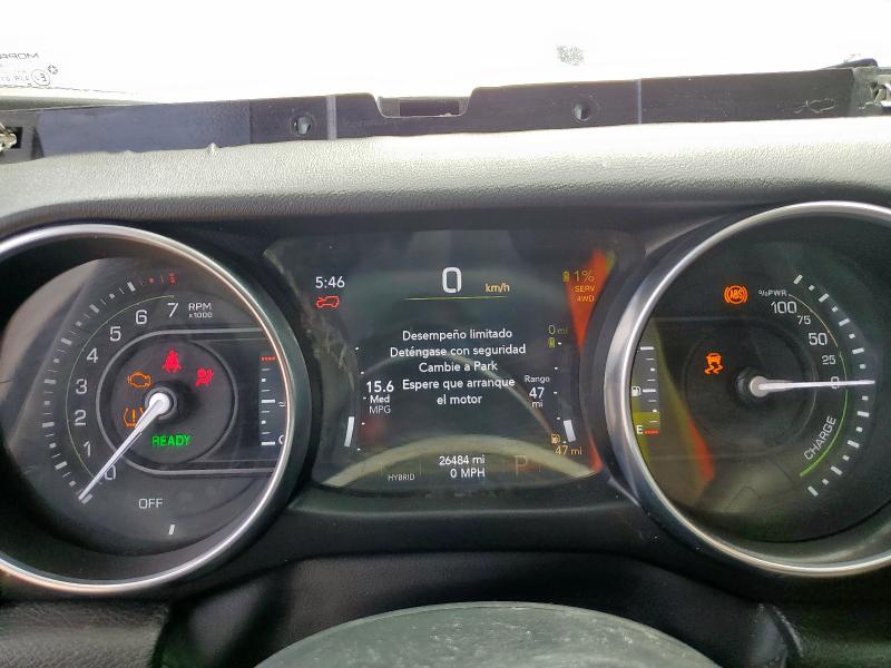 1C4JJXP67NW213763 - 2022 JEEP WRANGLER U SAHARA 4XE SILVER photo 9