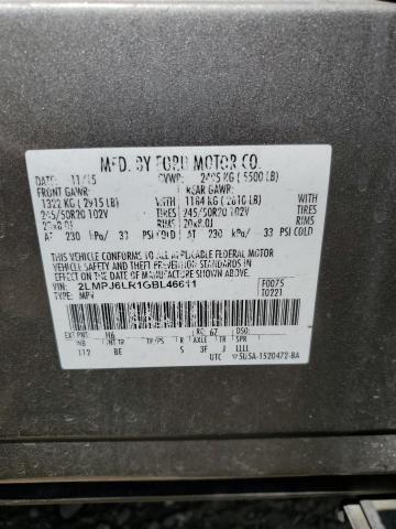 2LMPJ6LR1GBL46611 - 2016 LINCOLN MKX RESERVE Մոխրագույն լուսանկար 14