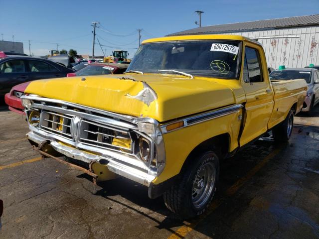 F15JUB5479 - 1976 FORD F-150 YELLOW photo 2