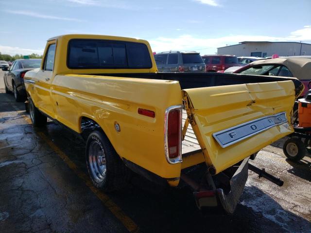 F15JUB5479 - 1976 FORD F-150 YELLOW photo 3