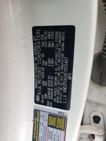 KNDJP3A5XE7055467 - 2014 KIA SOUL + WHITE photo 12
