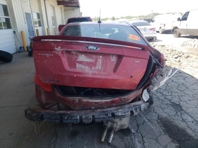 3FAHP0HA4BR171516 - 2011 FORD FUSION SE RED photo 6