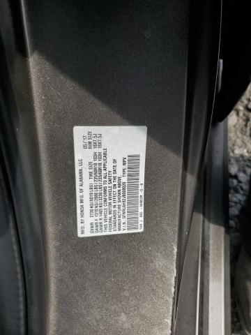 5FNRL6H82JB008020 - 2018 HONDA ODYSSEY TOURING GRAY photo 12