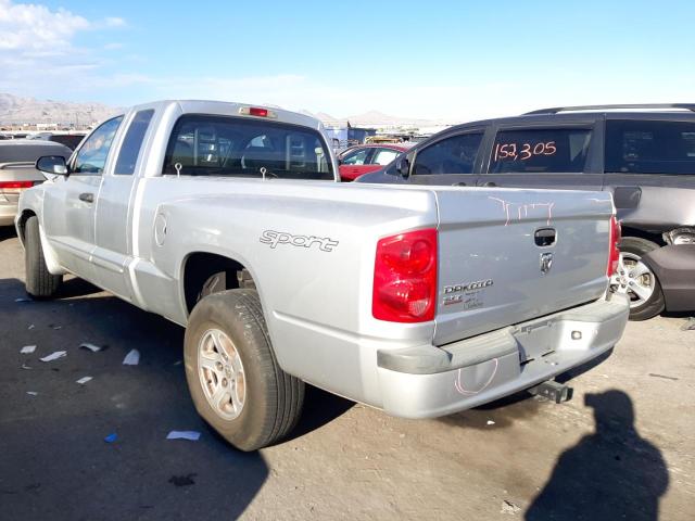 1D7HE42K66S667829 - 2006 DODGE DAKOTA SLT SILVER photo 3