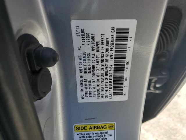19UUA8F31DA018054 - 2013 ACURA TL SE SILVER photo 12