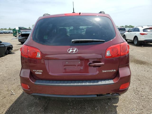 5NMSG13D78H142799 - 2008 HYUNDAI SANTA FE GLS RED photo 6