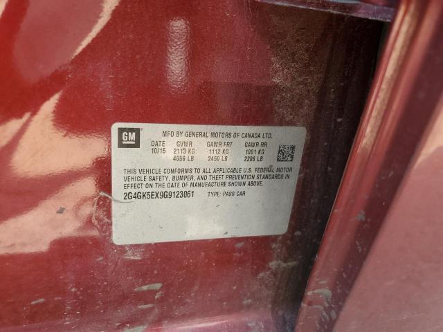 2G4GK5EX9G9123061 - 2016 BUICK REGAL წითელი ფოტო 12
