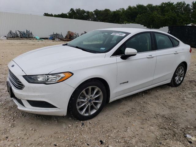 3FA6P0LU2HR191040 - 2017 FORD FUSION SE HYBRID WHITE photo 1