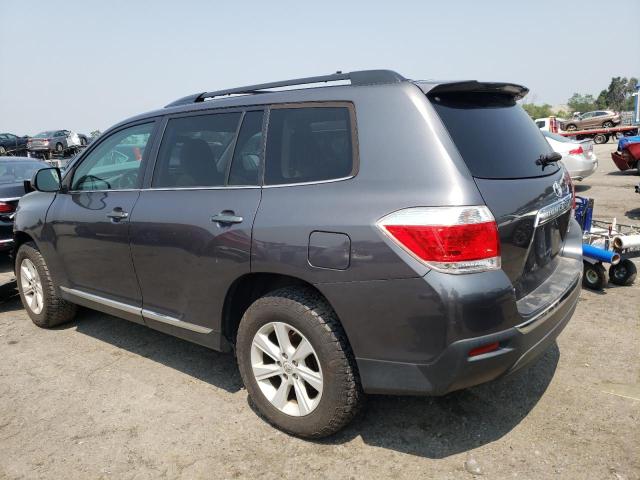 5TDBK3EH8DS211145 - 2013 TOYOTA HIGHLANDER BASE GRAY photo 2