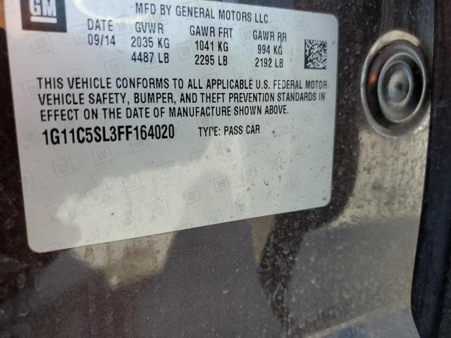 1G11C5SL3FF164020 - 2015 CHEVROLET MALIBU 1LT BROWN photo 13