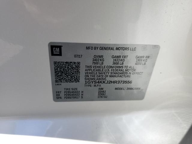 1GYS4KKJ2HR373556 - 2017 CADILLAC ESCALADE ESV PLATINUM თეთრი ფოტო 13