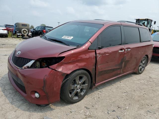 5TDXK3DC4GS716003 - 2016 TOYOTA SIENNA SE BURGUNDY photo 1