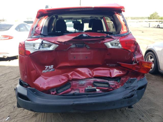 JTMDFREV0ED092882 - 2014 TOYOTA RAV4 LIMITED RED photo 6