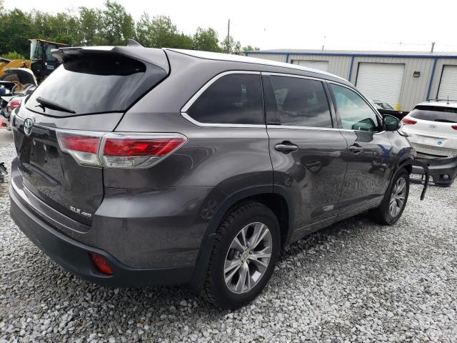 5TDJKRFH4FS220845 - 2015 TOYOTA HIGHLANDER XLE Grau Foto 3