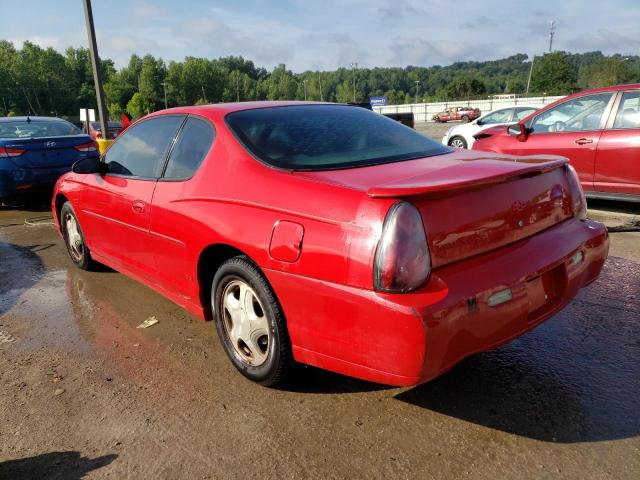 2G1WX12K349402769 - 2004 CHEVROLET MONTE CARL SS RED photo 2