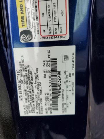 1ZVBP8AM2C5254981 - 2012 FORD MUSTANG BLUE photo 12