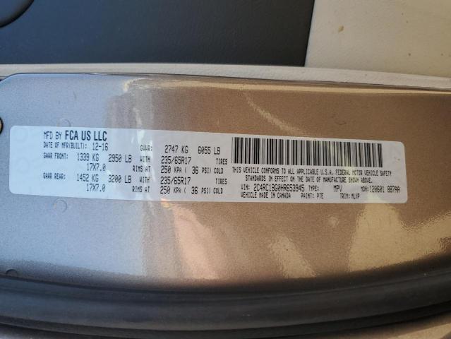 2C4RC1BG0HR653945 - 2017 CHRYSLER PACIFICA TOURING L ნაცრისფერი ფოტო 14