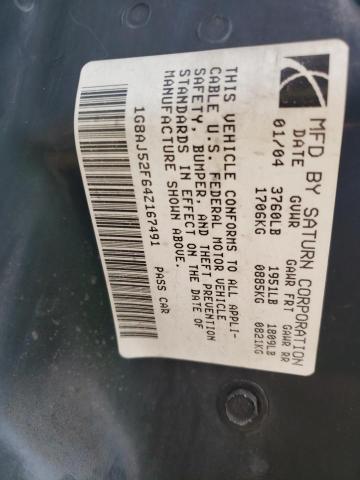 1G8AJ52F64Z167491 - 2004 SATURN ION LEVEL 2 银色 照片 12