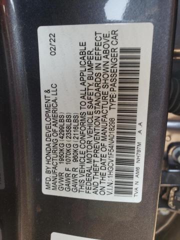 1HGCV1F54NA018298 - 2022 HONDA ACCORD EXL BLUE photo 13