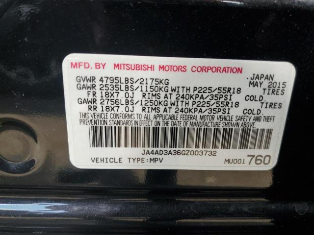 JA4AD3A36GZ003732 - 2016 MITSUBISHI OUTLANDER SE BLACK photo 13