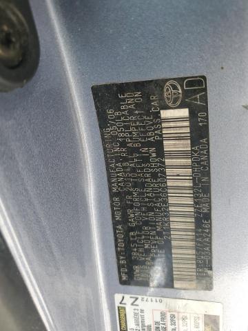 2T1KR32E36C607372 - 2006 TOYOTA COROLLA MA XR SILVER photo 12