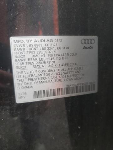 WA1DGAFEXCD010421 - 2012 AUDI Q7 PRESTIGE BLACK photo 13