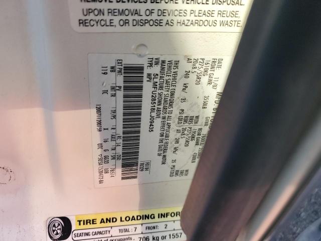 5LMFU28518LJ09435 - 2008 LINCOLN NAVIGATOR 白色 照片 14