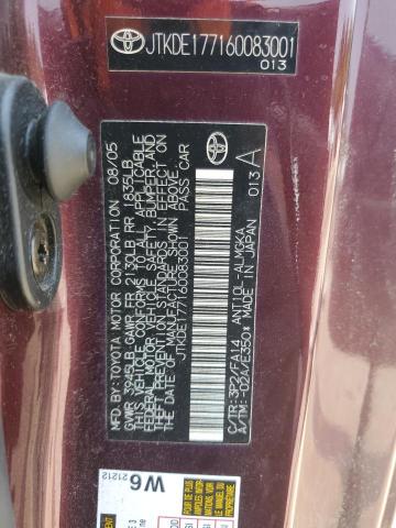 JTKDE177160083001 - 2006 TOYOTA SCION TC Tünd qırmızı foto 12