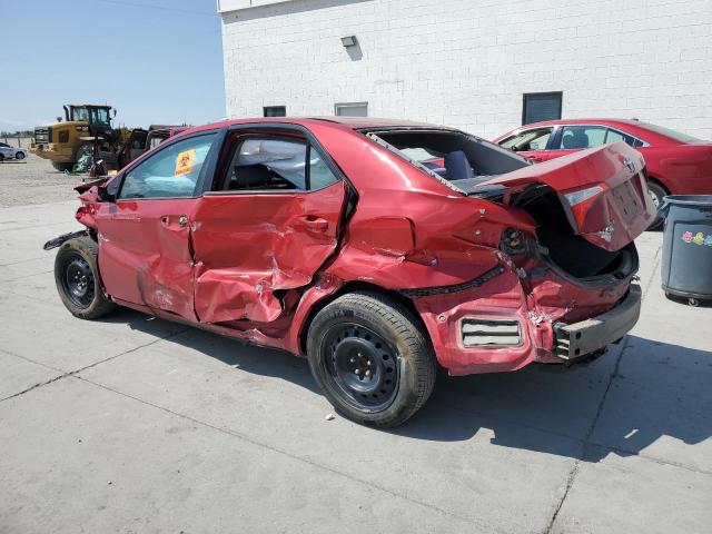 2T1BURHE4GC607259 - 2016 TOYOTA COROLLA L RED photo 2