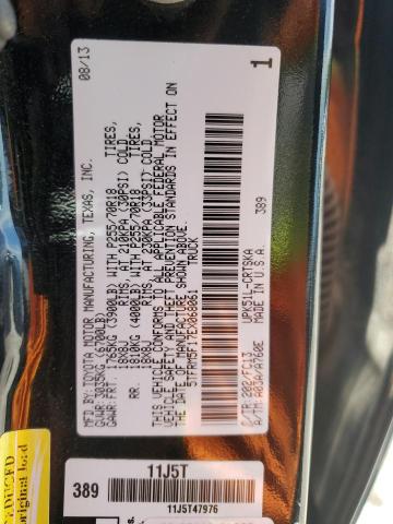 5TFRM5F17EX068061 - 2014 TOYOTA TUNDRA DOUBLE CAB SR/SR5 BLACK photo 12