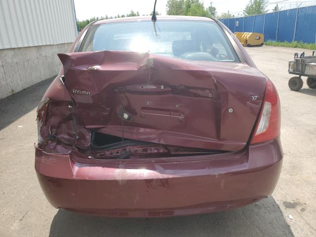 KMHCN45C26U052459 - 2006 HYUNDAI ACCENT GLS BURGUNDY photo 6