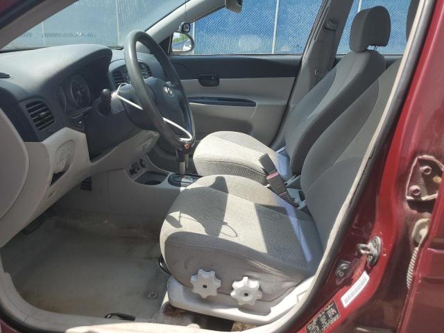 KMHCN45C26U052459 - 2006 HYUNDAI ACCENT GLS BURGUNDY photo 7