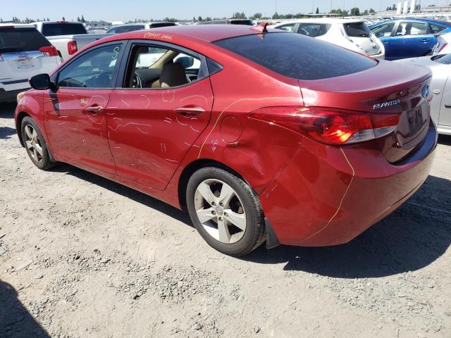 KMHDH4AE7DU584161 - 2013 HYUNDAI ELANTRA GLS RED photo 2