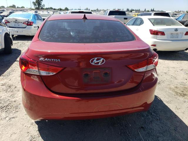 KMHDH4AE7DU584161 - 2013 HYUNDAI ELANTRA GLS RED photo 6