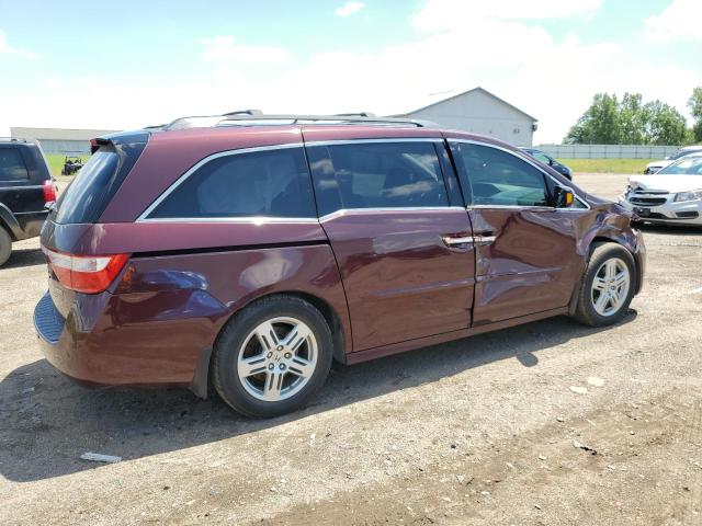 5FNRL5H92BB028188 - 2011 HONDA ODYSSEY TOURING BURGUNDY photo 3