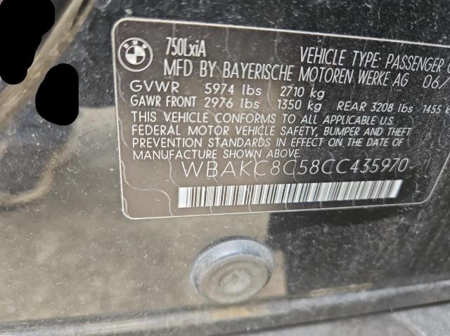 WBAKC8C58CC435970 - 2012 BMW 750 LXI BLACK photo 10